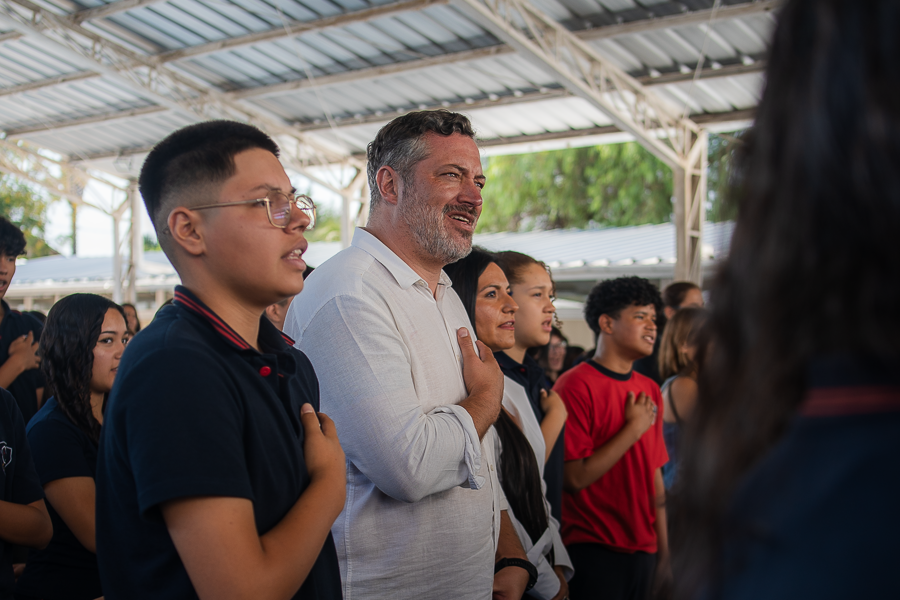 Inauguración del nuevo Pabellón Senior, hito que marca el inicio de la Enseñanza Media del Colegio Benjamín Claro Velasco.